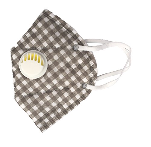 Image of VRITRAZ Print Reusable Washable PM 2.5 Anti Pollution Activated Carbon Dust Face Mask with Breathing Valve