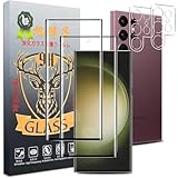 対応 Galaxy S23 Ultra ガラスフィルム 【2+2枚セット-日本旭硝子素材】 Galaxy S23 Ultra 5G フィルム (2枚) + レンズ保護フィルム (2枚) ギャラクシーS23 Ultra 5G 液晶保護 フィルム さらさら 強化ガラス カバー 厚さ0.26 超薄 硬度9H 飛散防止 耐衝撃 指紋防止 高感度 高透過率 3D Touch対応 貼り付け簡単
