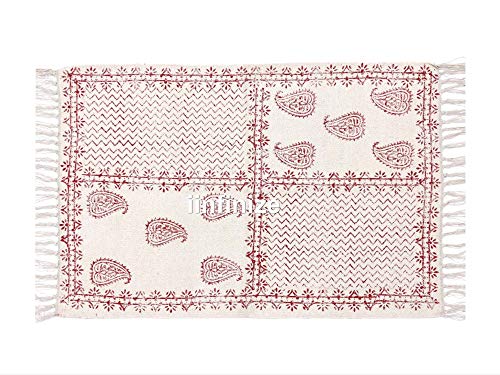 Alfombra de algodón floral para decorar tu pasillo o dar un toque étnico al sofá 2