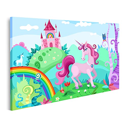 islandburner Bunte Einhorn und Regenbogen Leinwand Bild für Kinderzimmer Bilder Drucke für Wohnzimmer Büro islandburner Bunte Einhorn und Regenbogen Leinwand Bild für Kinderzimmer Bilder Drucke für Wohnzimmer Büro