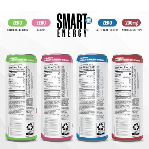 Image of C4 Smart Energy Drinks Variety Pack, Sugar Free Performance Fuel & Nootropic Brain Booster, Coffee Substitute or Alternative, 4 Flavor Berry Breeze Variety 12 Pack