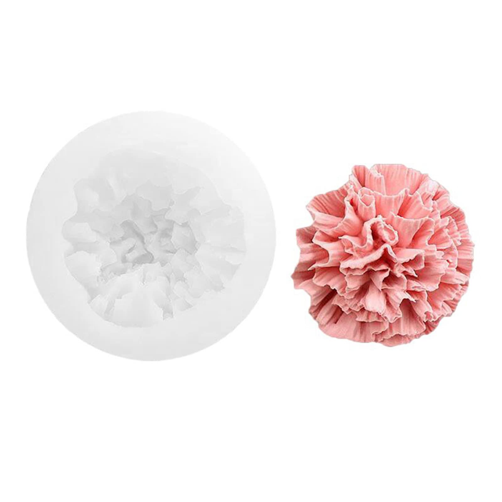 Oxxggkao Carnation Flower Silicone Mold Fondant Chocolate Jelly Making 3D Cake Decorating Soap Clay Resin Molds Silicone Molds