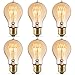 Produktbild vLoft Edison Glühbirne e27, 60w vintage Dimmbar retro fassung, Warmweiß (6 Stück)