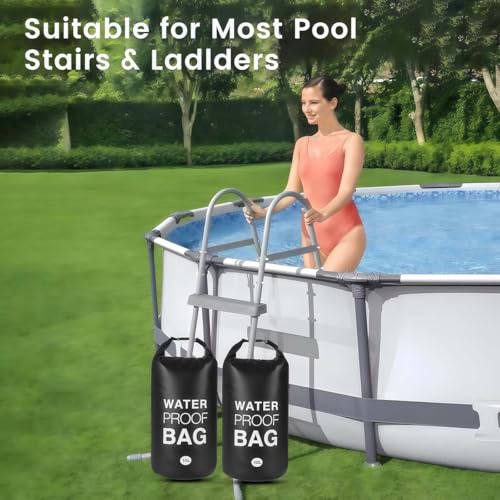 Bolsa seca impermeable con correa para el hombro y cierre enrollable de 5 litros (azul) miniatura 4