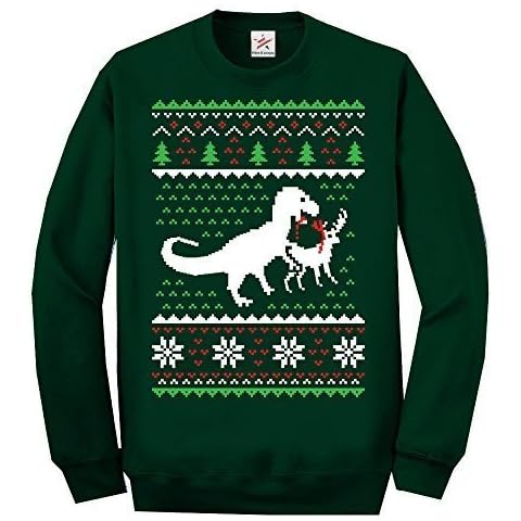 Star and Stripes Christmas Dinosaur Sweatshirt Cover