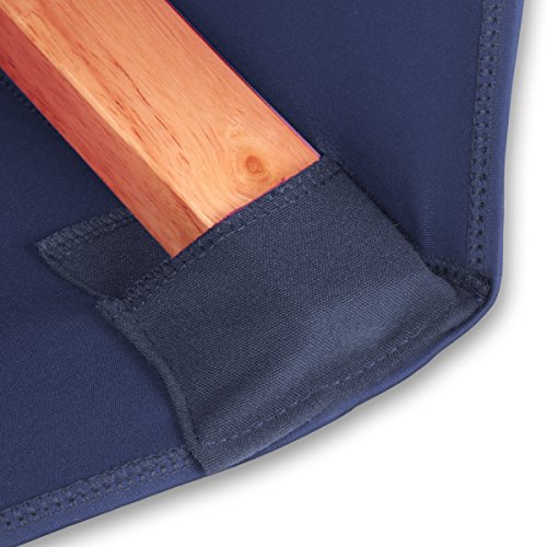 Gräfenstayn Universal-Stuhlhusse Henry in verschiedenen Farben für runde und eckige Stuhllehnen (Blau) - 5