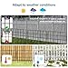 25 Pack Animal Barrier Fences, 1.25in Gap No Dig Garden Fence for Dog Rabbit, 17in (H) X 27ft (L) Rustproof Metals Ground Defense Border for Garden, Patio, Yard, Landscaping