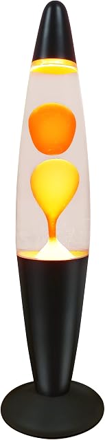 Trendi® 16 Inches Tall / Aluminium Base /Soothing Motion /Lava Lamp for /Relaxation/Room Decoration/Cable 1.6m (Yellow Lava / Clear Liquid)