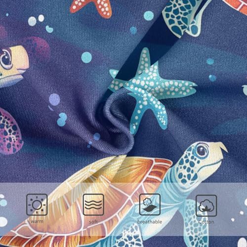 Wusikd Colorful Turtle Girls' Underwear Cotton Starfish Stars Girls Briefs Soft Toddler Underwear 2T3