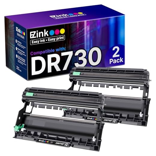 E-Z Ink (TM Compatible DR730 Drum Unit (Not Toner) Replacement for Brother DR 730 Compatible with HL-L2350DW HL-L2395DW HL-L2370DW HL-L2370DWXL MFC-L2750DW MFC-L2710DW DCP-L2550DW Printer (2 Drum)