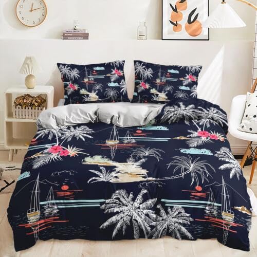 Funda nórdica de 155x220 cm que no se arruga para cama de 90 de microfibra suave azul
