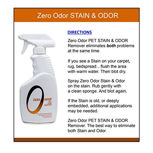 Zero Odor Pet Stain Remover & Odor Eliminator Permanently Remove