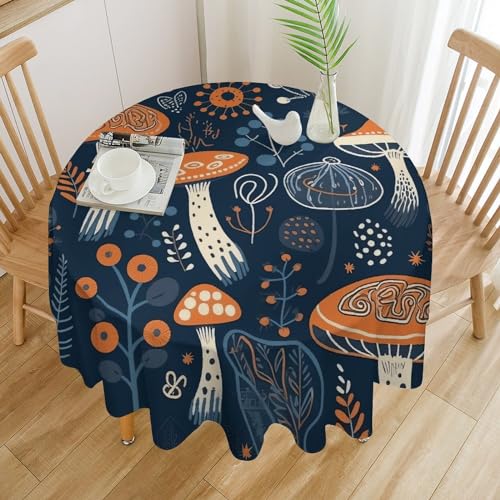 Nappe de table ronde imperméable 177,8x177,8 cm lavable motif fleurs - 2