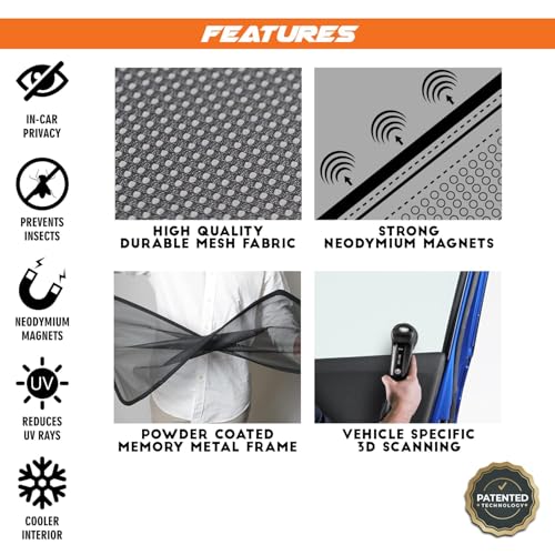 Image of Volkswagen Polo Magnetic Sun Shades /Curtains - Set of 5pcs Suitable for Polo 2010 Onwards