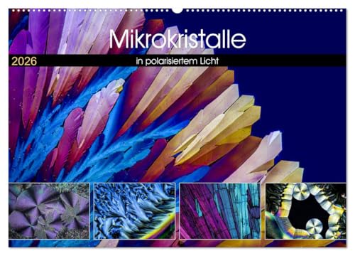 Mikrokristalle in polarisiertem Licht (Wandkalender 2026 DIN A2 quer), CALVENDO Monatskalender: Das Universum der Mikrokristalle (CALVENDO Wissenschaft)