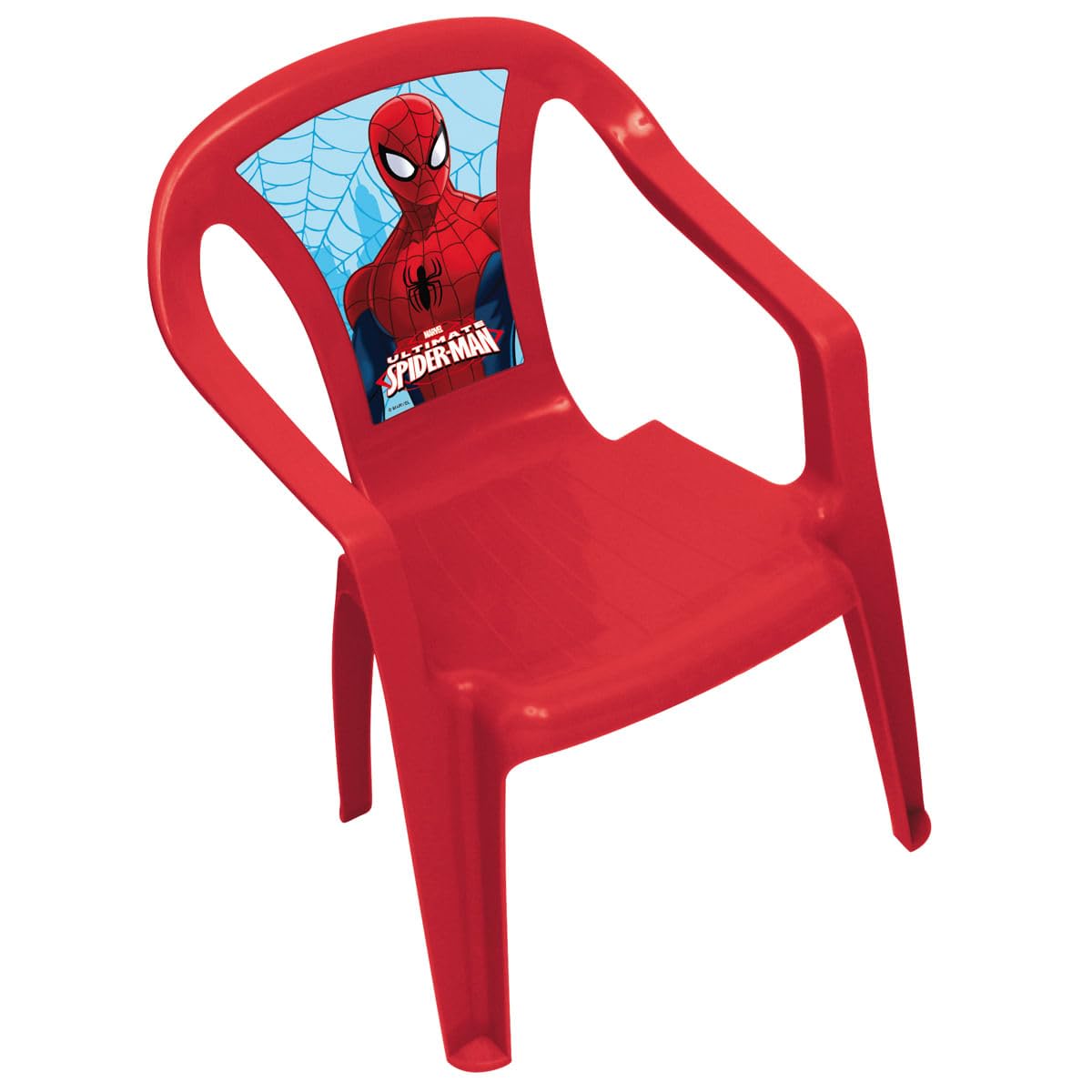 ARDITEX Marvel Spiderman 707976 - Sedia per Bambini, in plastica, 50 x 36,5 x 30 cm, Colore: Rosso/Blu