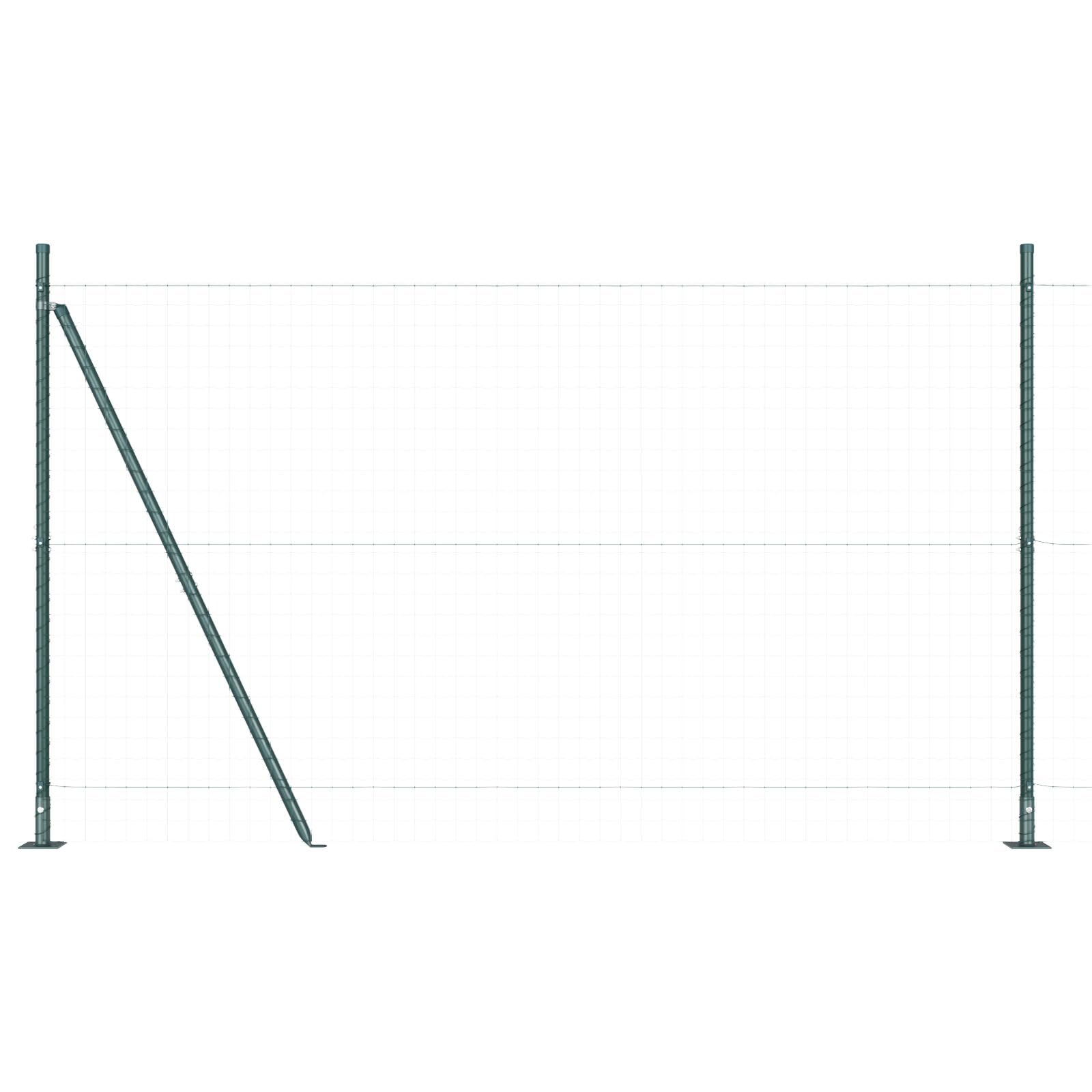 Gecheer Postes de Cerca Set de 52 Verde Acero 3.2 x 3.2 x 88.5 cm,Postes de Metal para jardín,Césped, Granjas,Cercas al Aire Libre,Huertos,Carreteras
