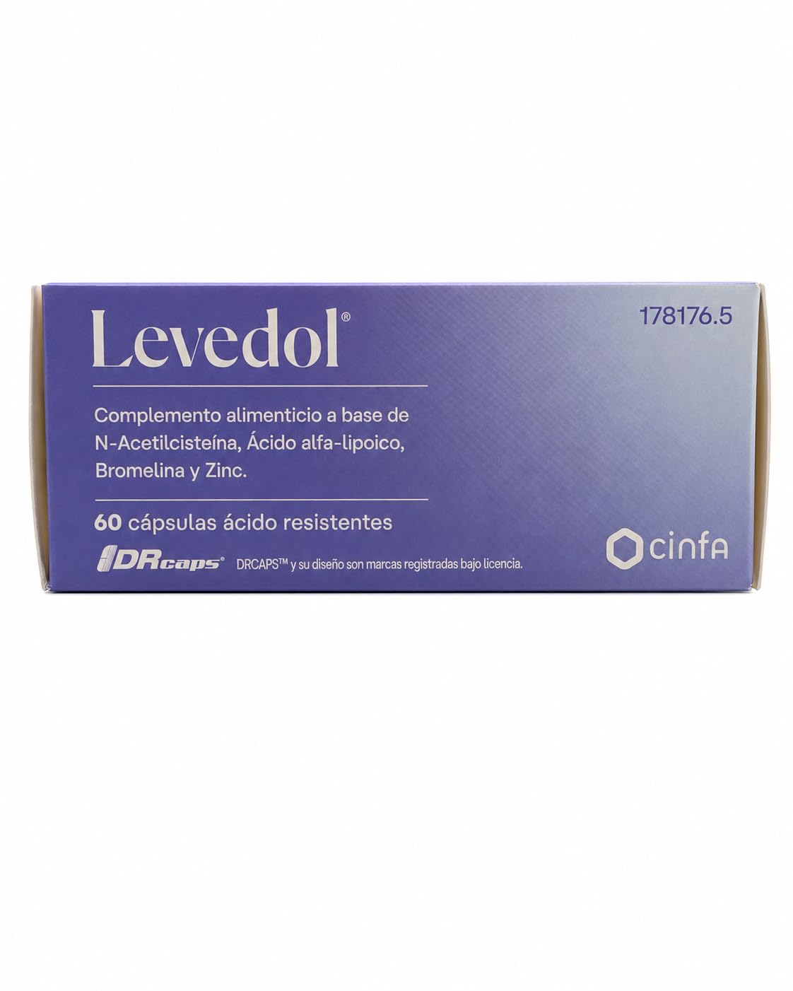 Cinfa Levedol 60 Cápsulas - Suplemento para el Alivio del Dolor Menstrual e Inflamación Pélvica - Con N-Acetilcisteína, Ácido Alfa-Lipoico, Bromelina y Zinc