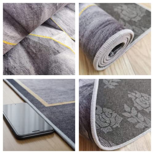 Tapis géométrique simple lavable 200 x 300 cm antidérapant