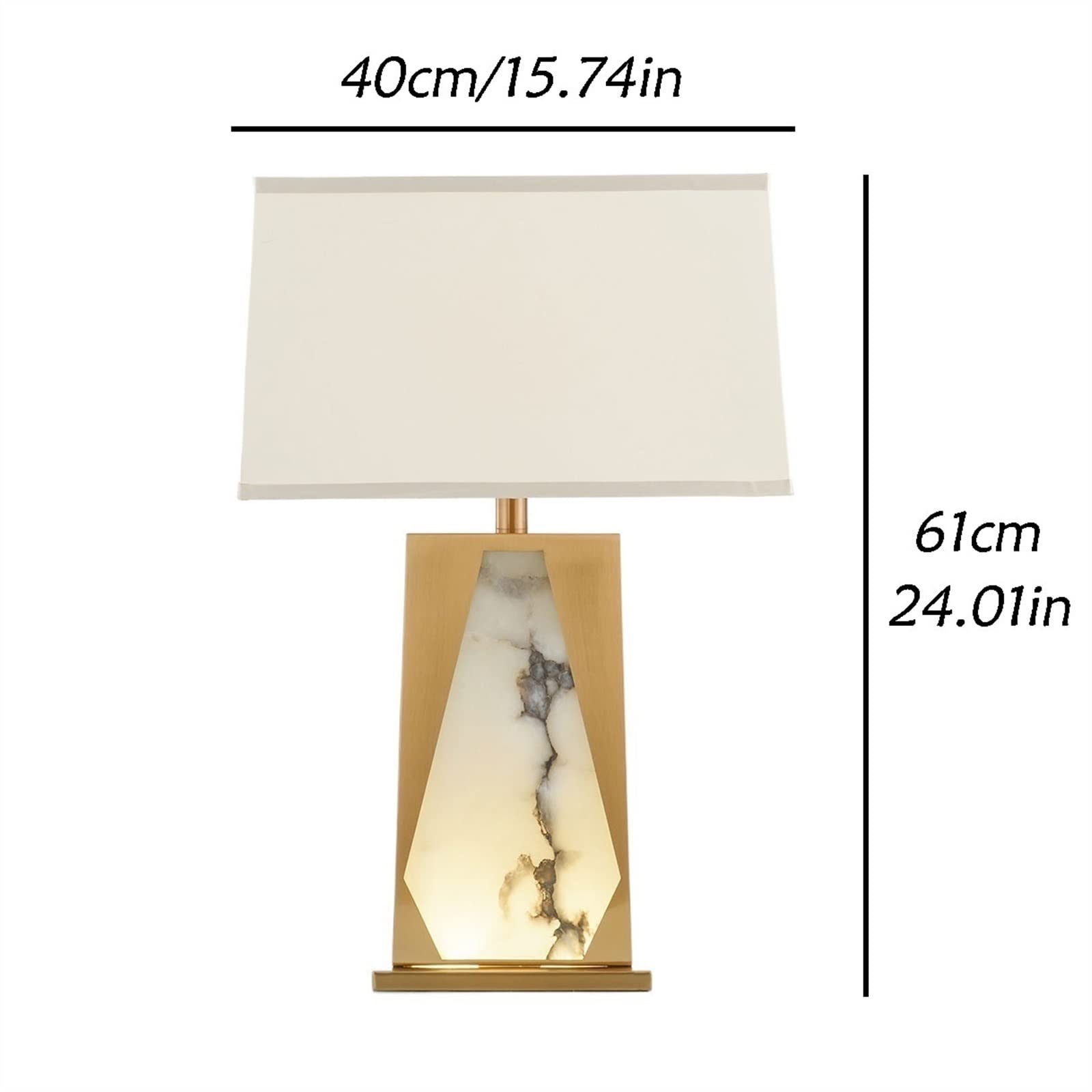 Affascinante Lampada da tavolo moderna in marmo di lusso decorativa for veranda, soggiorno, grande lampada comodino for camera letto Arredamento per la casa