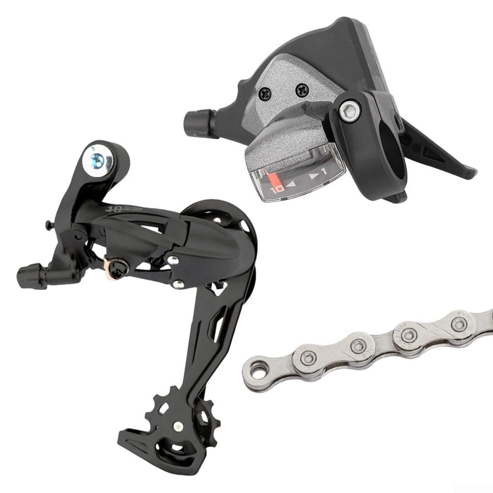 Juego de bicicleta de montaña de 10 velocidades, kit de transmisión de casete 42T con cambio y desviador trasero para ciclismo MTB, bielas integradas huecas 32T/34T/36T,