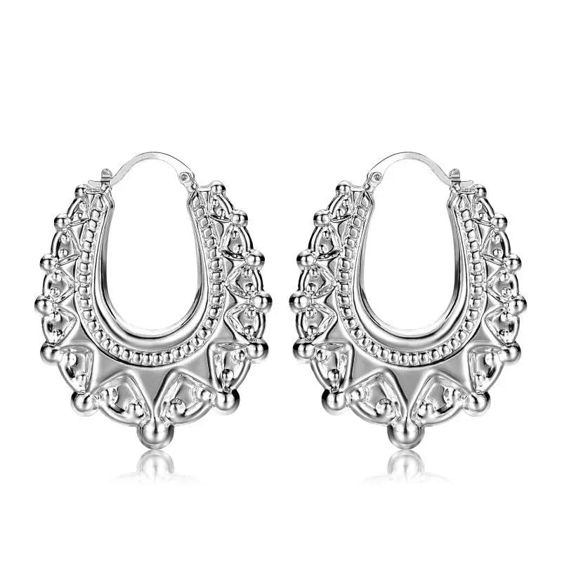 Boucles d'oreilles créoles Bling King London plaqué or PVD 25-48 mm