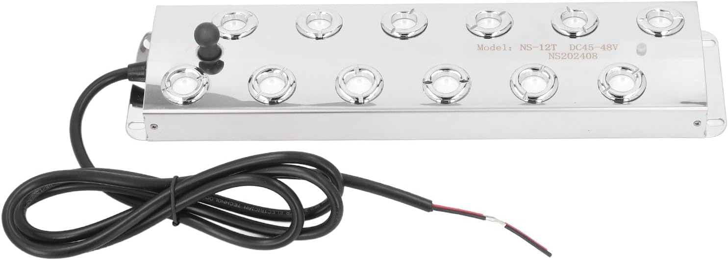 1.5m Cable Ultrasonic Water Pond Fountain Fogger, Ultrasonic Mist Maker with 12 Heads, Quiet IP67 DC45-48V Fogging Machine for Indoor Outdoor Landscape Art Space