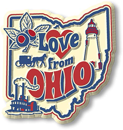 Imán decorativo Love from Ohio 2.3 x 2.5 pulgadas