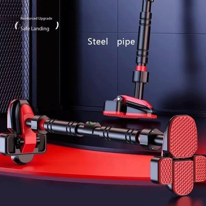Steel Pipe Horizontal Bar for Home Use Indoor Installation No Drilling Required Wall Mounted