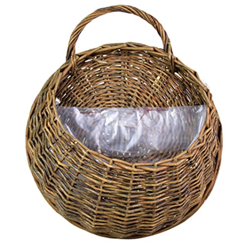 Panier de rangement tissé mural en osier de 25 cm pour décoration suspendue
