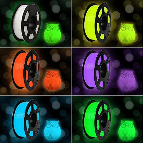 Image of SUNLU Glow in The Dark PLA Filament, Neatly Wound Luminous PLA 3D Printer Filament 1.75mm Dimensional Accuracy + /- 0.02mm, Fit Most FDM 3D Printers, 1kg Spool (2.2lbs), (Red PLA, Glow Red)