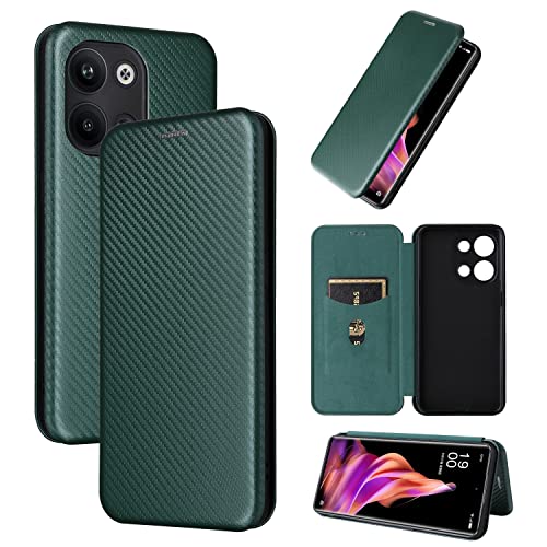 Housse Oppo Reno9 Pro 5G antichoc flip case anti-rayures vert