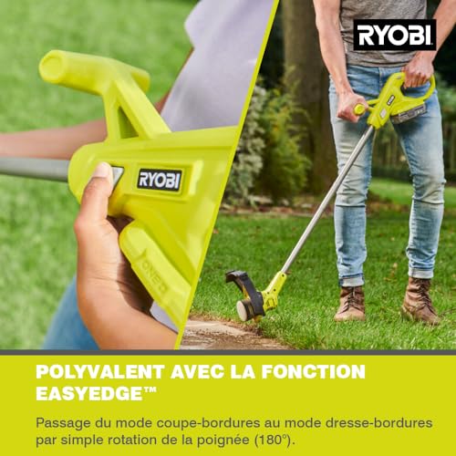 RYOBI Coupe BorduresDresse Bordures 18V Ø Coupe 23 cm Ø Fil 1 x 1 6 mm Vendu sans Batterie ni Chargeur RY18LT23A 0 - vue 5