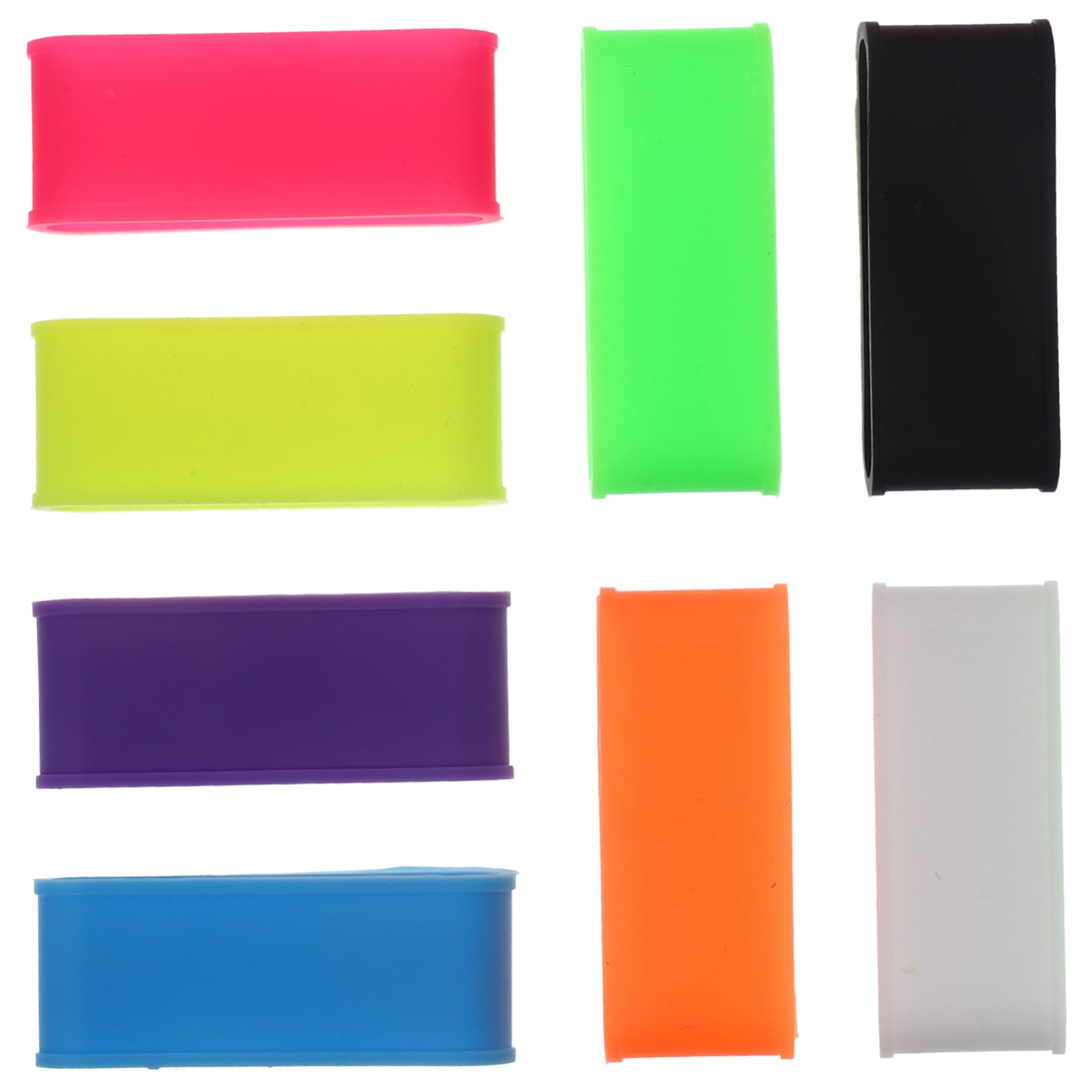 Parliky 8Pcs Non Skid Tennis Racket Grip Bands Silicone Racket Grips for Tennis Badminton More Sweat Absorbing Wear Resistant Design Handles