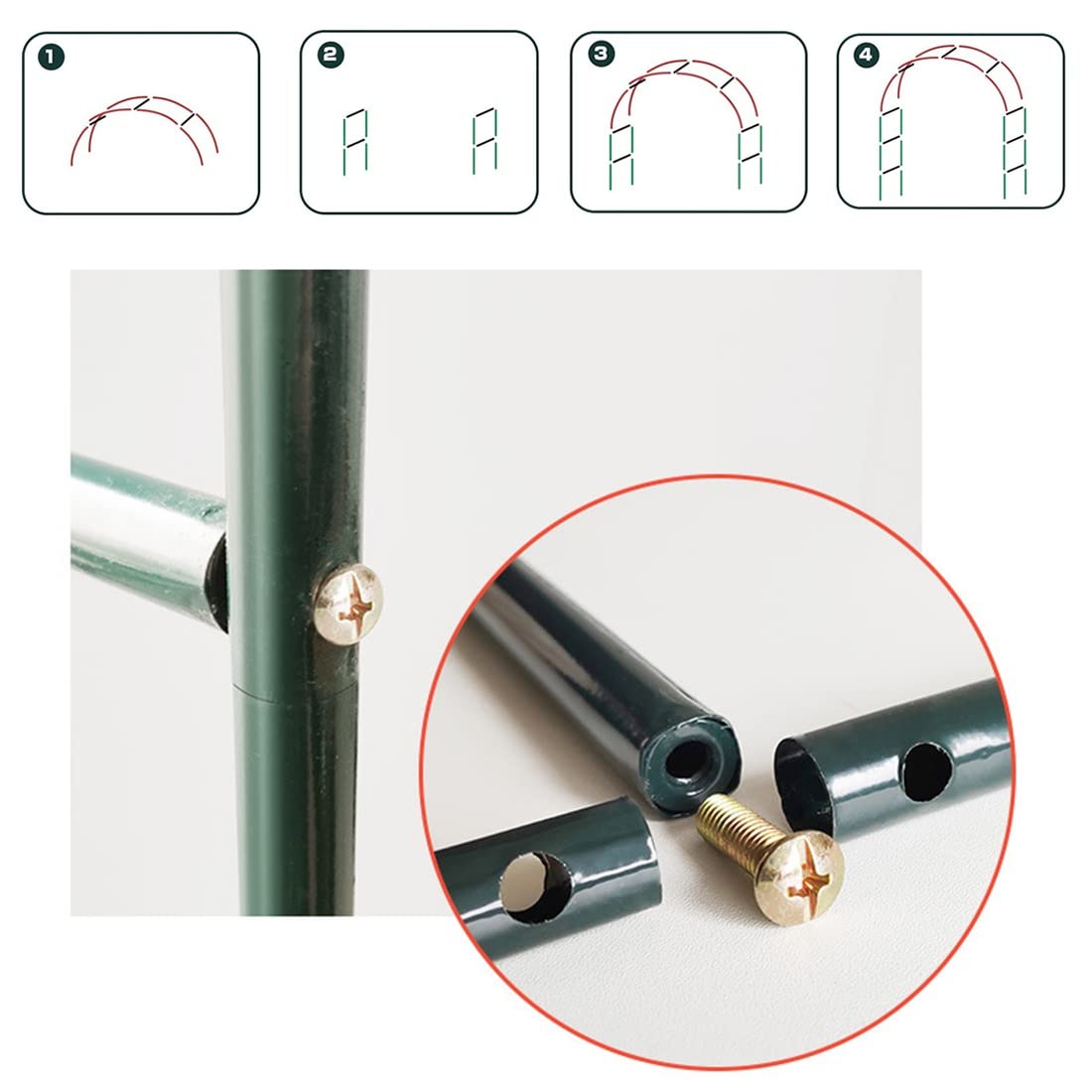 Traliccio da giardino per piante rampicanti, arco per rose in ferro battuto, perfetto per terrazze, balconi e decorazioni da giardino (dimensioni: larghezza 80 x altezza 200 cm)