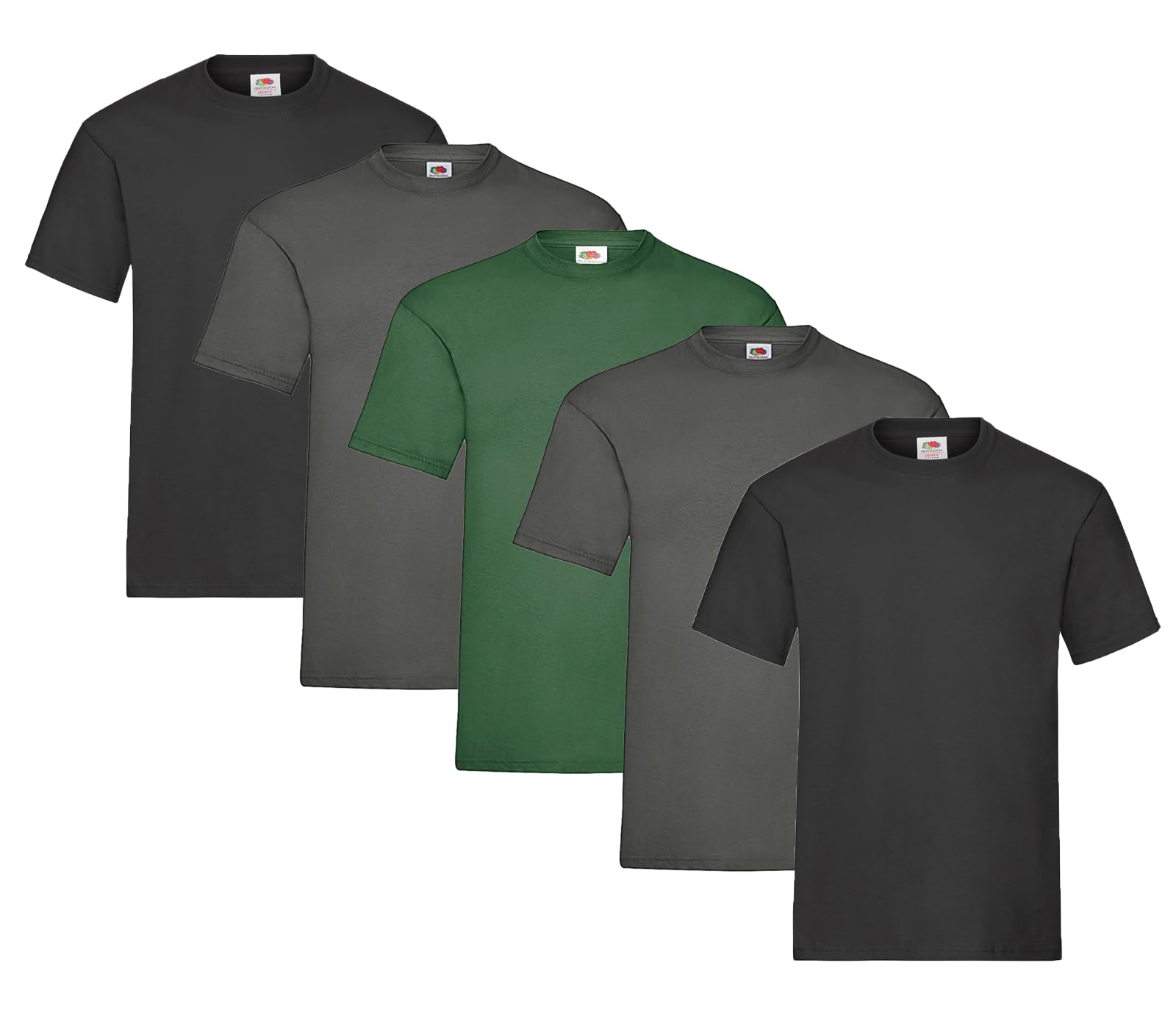 Fruit of the Loom Herren Regular Fit T-Shirt Heavy Cotton Tee Shirt 5 Pack - 3