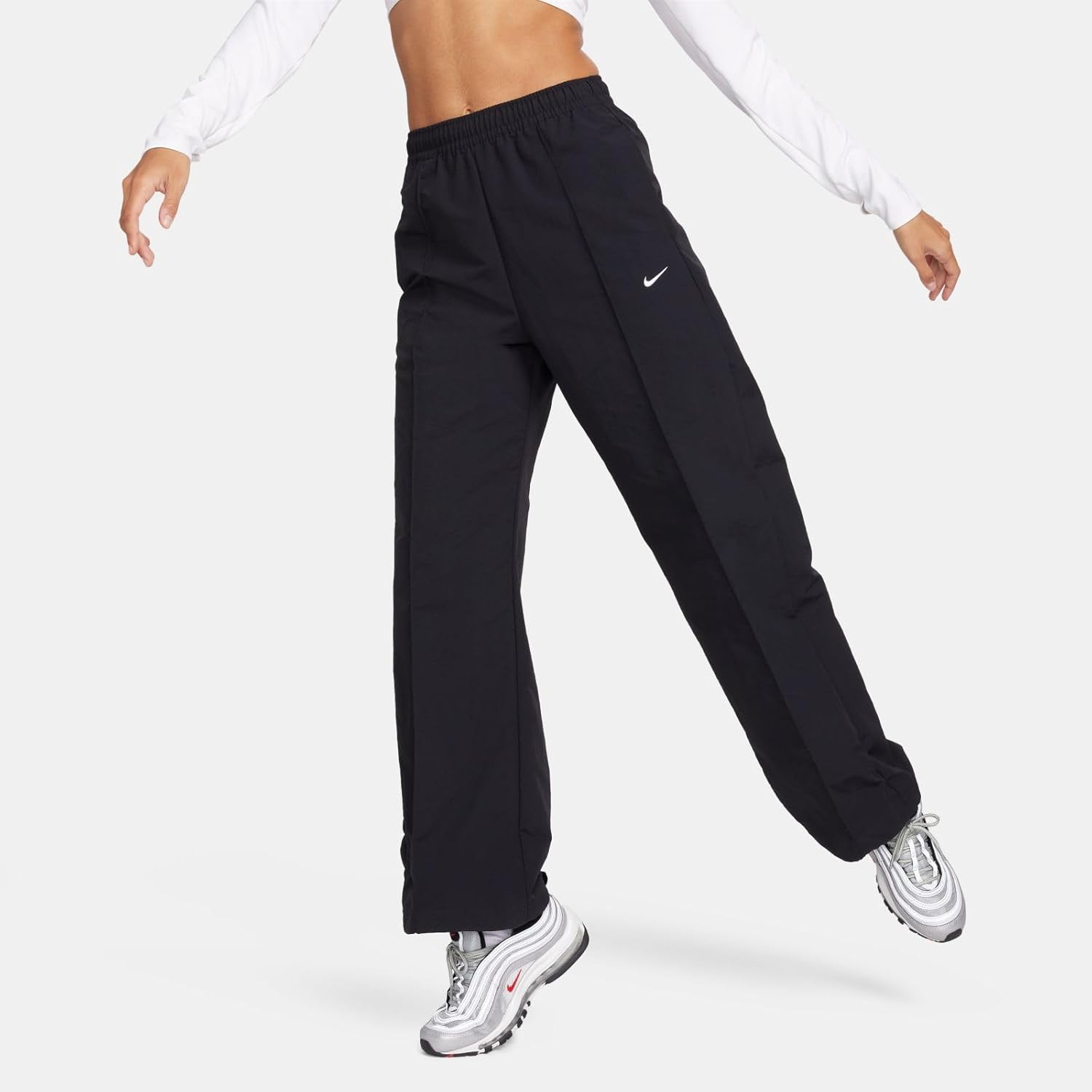 Nike Women's Sportswear Everything Wovens Mid-Rise Open-Hem Pants