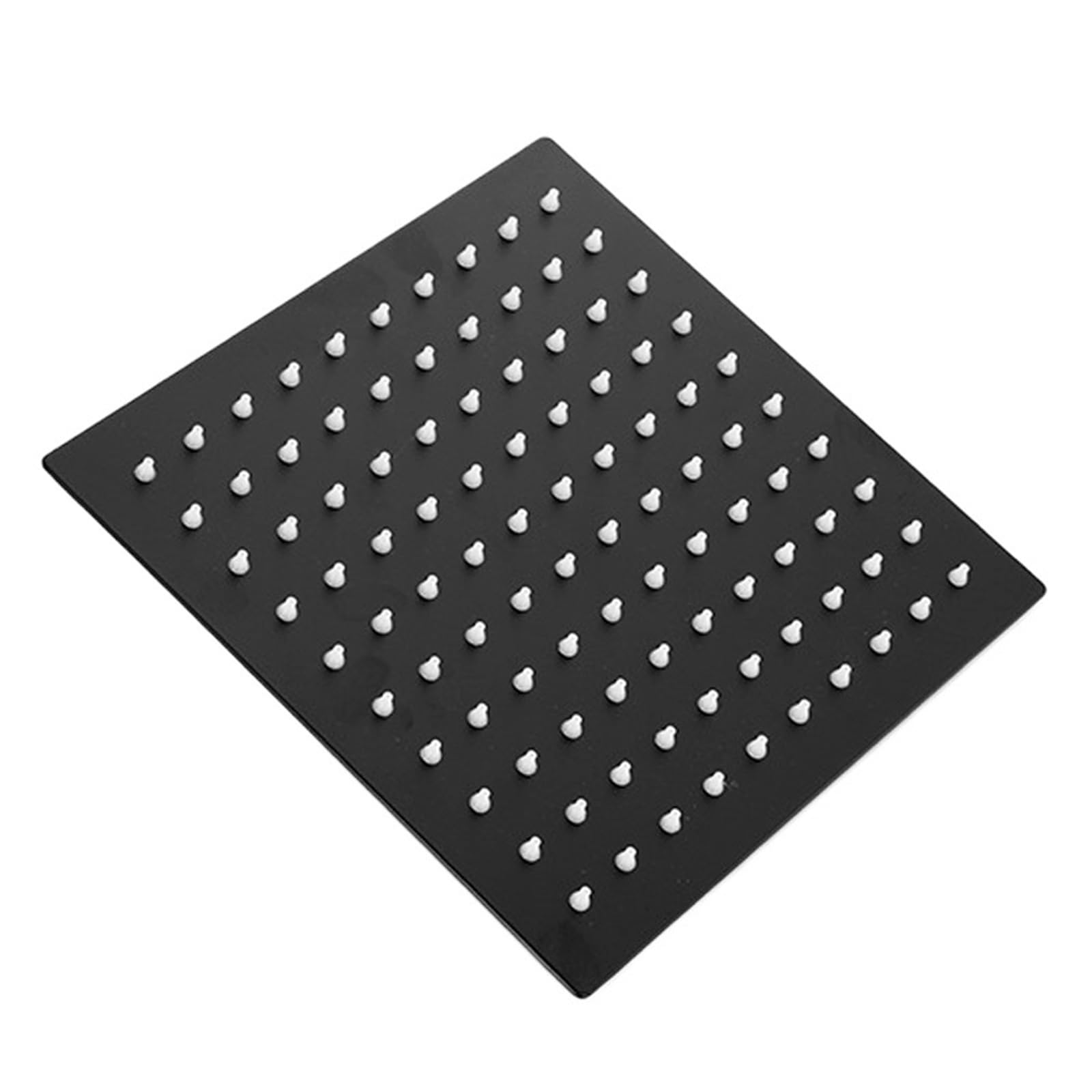 Pomme de douche carrée noire en inox de 20 cm pour un style moderne de haute qualité