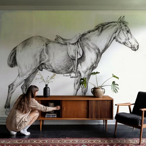 Fotomural autoadhesivo de caballo para el cabecero del dormitorio 4
