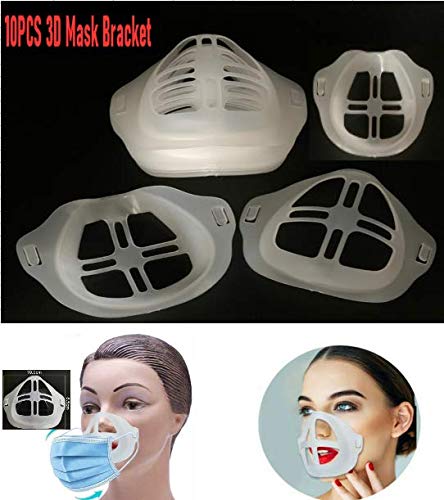 10 Pcs Cool Lipstick Protection Stand 3D Mask Bracket Nasal Mask Pad Inner Support Bracket Breathing Mouth and Nose Protection Lipstick