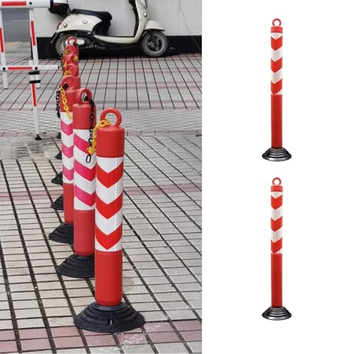 Cônes de sécurité amovibles pour le contrôle de la foule, barrière d'avertissement pliable avec base en caoutchouc noir pour la protection de l'espace de stationnement