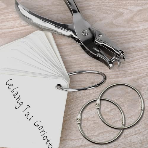 Image of OWLKELA 15 Pcs Binder Rings, 2inch, Silver | Metal Book Rings, Ideal for Office, School, Home, Craft & DIY