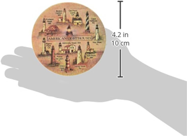Buy 1 get 1 Thirstystone Stoneware Lighthouses Coaster, Multicolor Buy 1 get 1 Thirstystone Stoneware Lighthouses Coaster, Multicolor