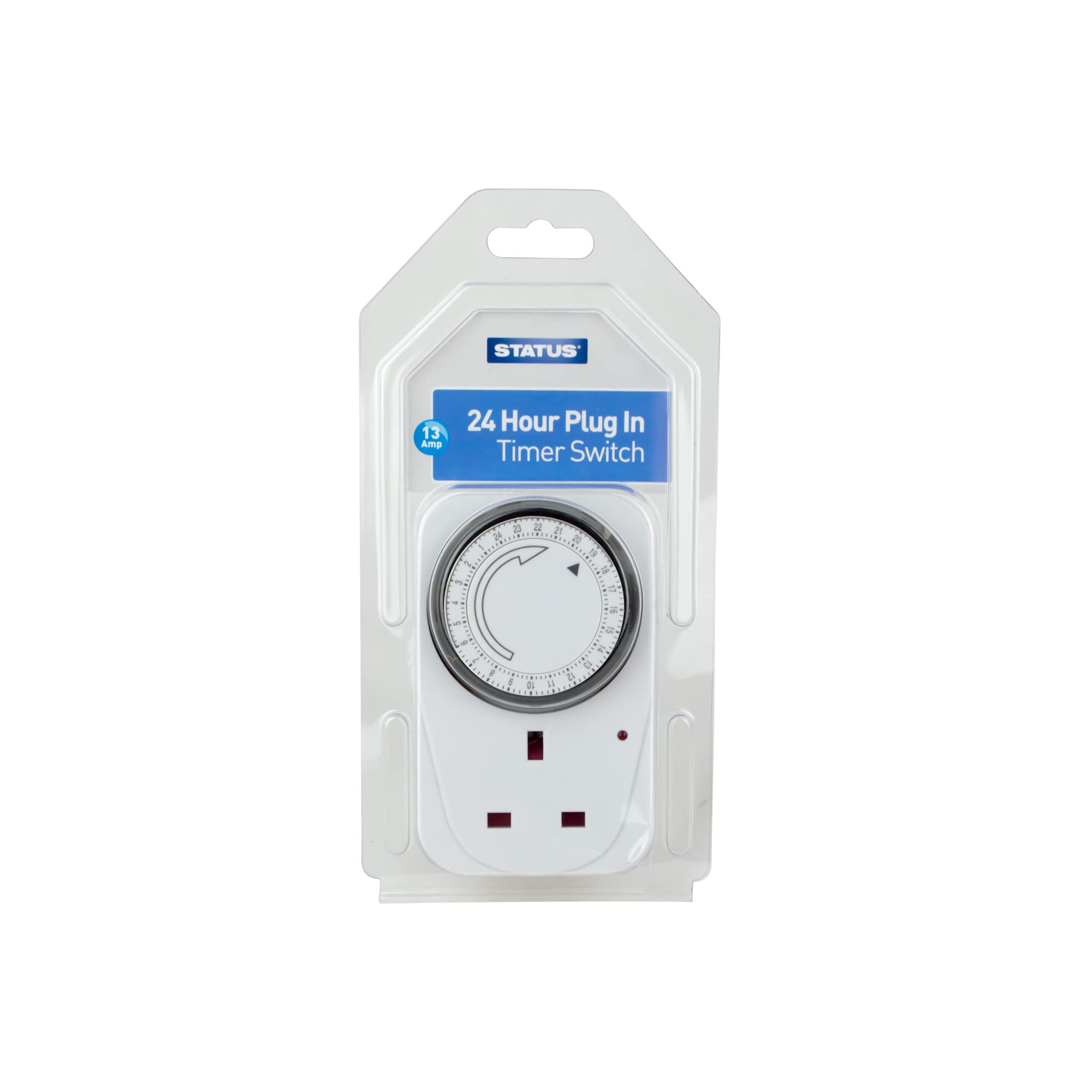 STATUS Timer Switch Standard | 24 Hour Segment Timer Light Switch | White UK Plug | S24HTX2