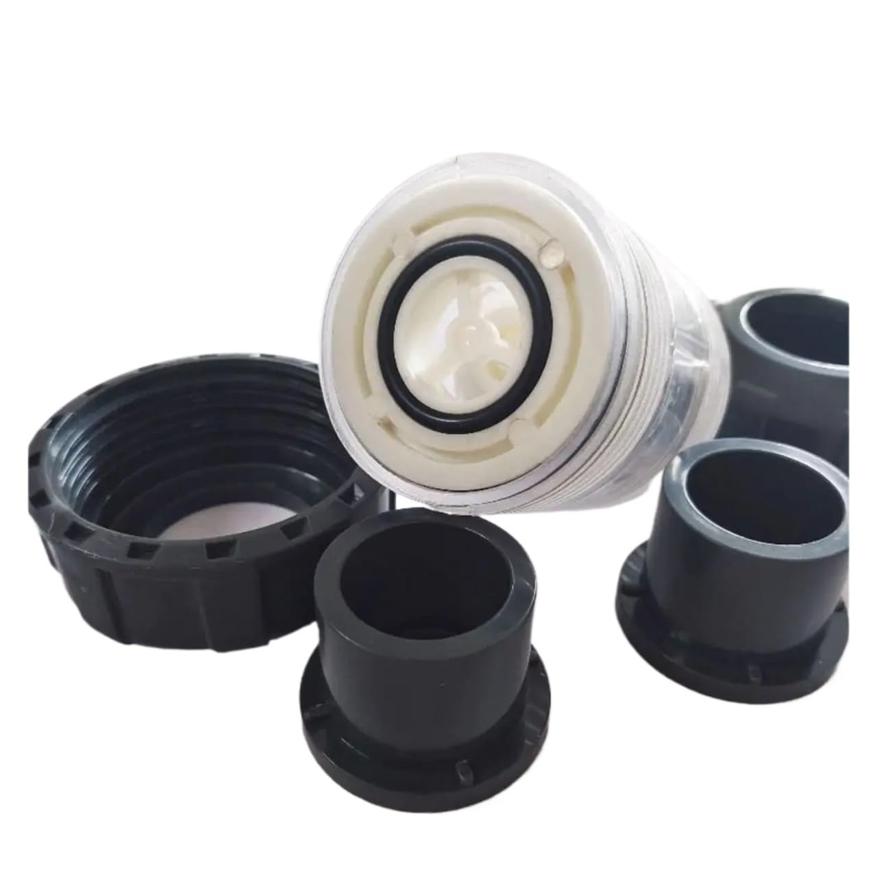 Clapet anti-retour for aquarium à double interface UPVC – Raccords de conduite d'eau anti-reflux et anti-siphon(Black,25mm)