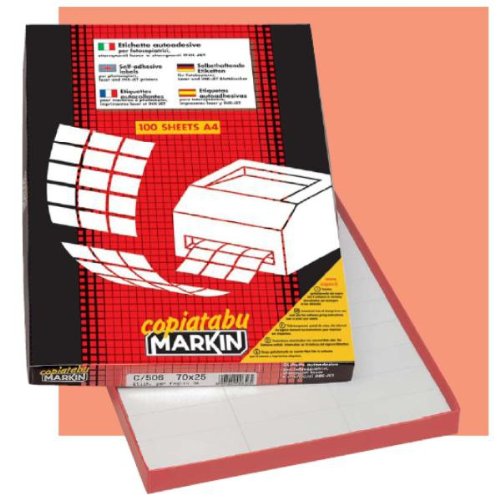 Étiquettes Markin 210C598 blanches de marquage pour enveloppes et colis