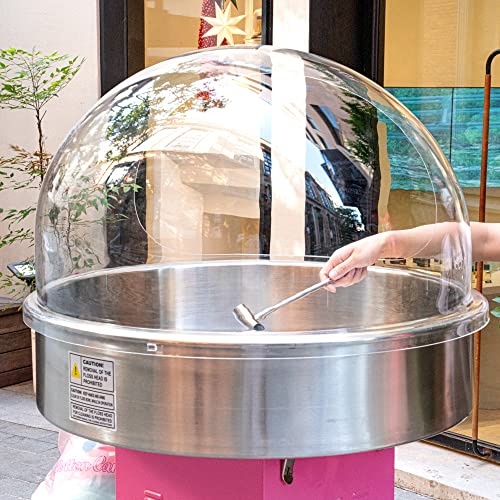 Image of Restaurantware COVER ONLY: Hi Tek 28 x 15 Inch Cover For 28 Inch Cotton Candy Machine 1 Durable Candy Floss Machine Cover - Machine Sold Separately Handy Cut Out Acrylic Cotton Candy Dome Cover