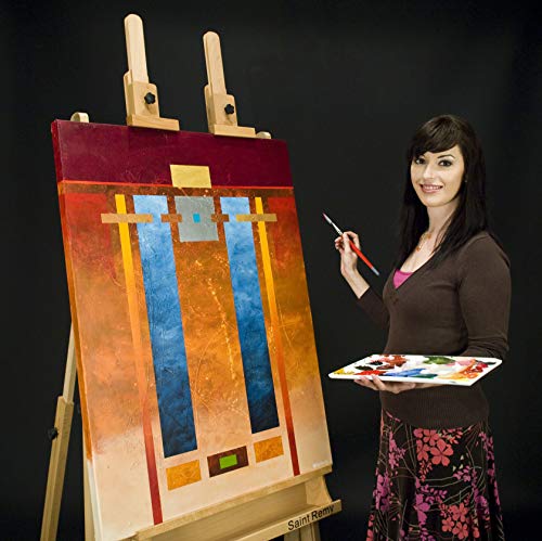 Creative Mark Saint Remy H Frame Artist Easel - Durable Design With Adjustable Angles And Wheels - Oiled Beechwood #TOP6