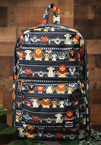 Loungefly x Disney The Lion King Chibi Characters Nylon Backpack (Multicolored, One Size)