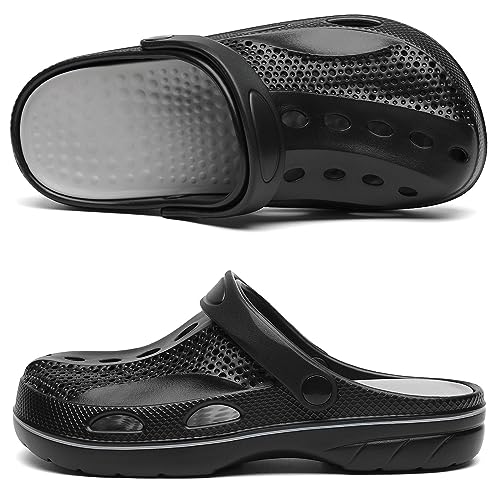 Image of VZQ Women and Men Arch Support Clogs Slip-on Garden Shoes Outdoor Beach Slippers Sandals with Plantar Fasciitis Feet Cushion Insoles